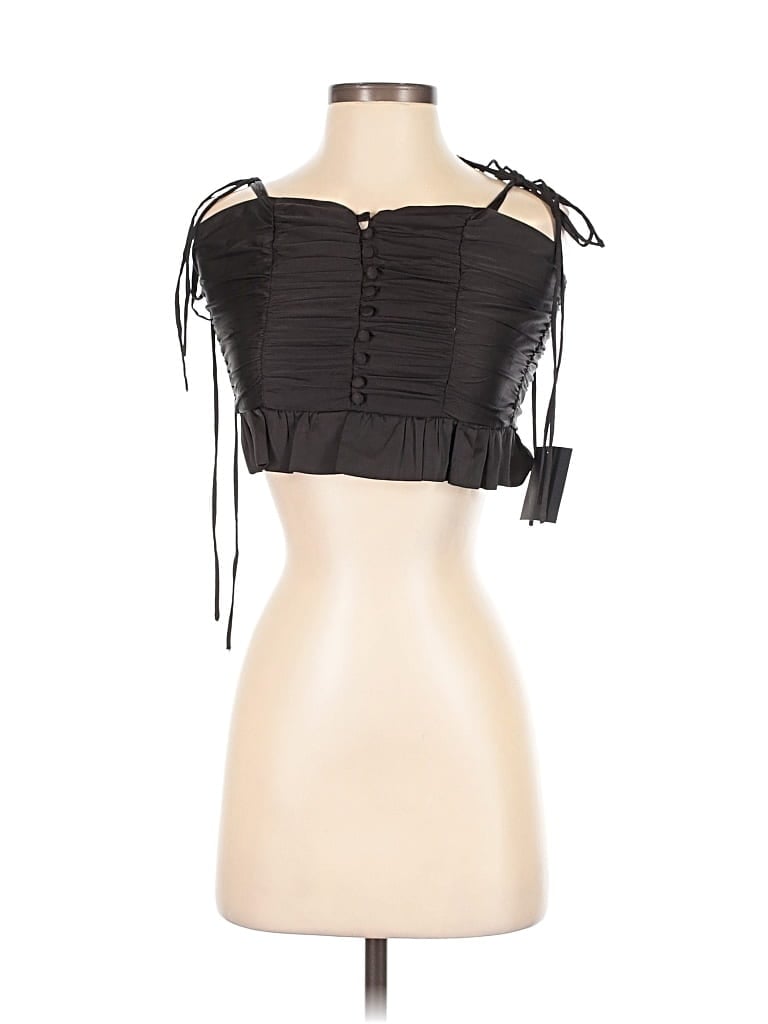 Lulus Sleeveless Top Black Strapless Neckline Tops