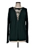 Express One Eleven Green Long Sleeve Top Size M - photo 1