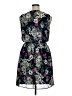 AB Studio 100% Polyester Floral Black Casual Dress Size XL - photo 2