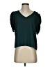 Lush 100% Polyester Teal Short Sleeve Top Size XS - photo 1