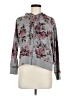 Maurices Floral Gray Zip Up Hoodie Size M - photo 1