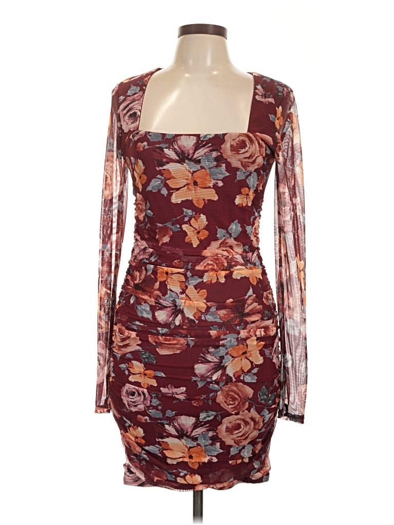 Pre-owned Dee Elly Cocktail Dress In Burgundy