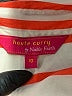 Haute Curry 100% Polyester Stripes Orange Long Sleeve Blouse Size 10 - photo 6