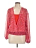 CeCe Red 3/4 Sleeve Blouse Size L - photo 1