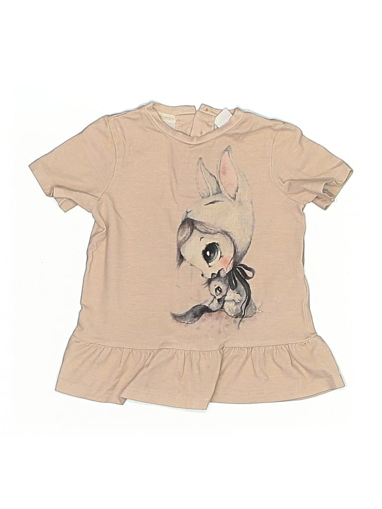 Pre-owned H&m Kids' Short Sleeve T-shirt In Tan