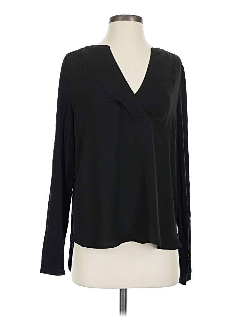 Pre-owned Bcbgmaxazria Long Sleeve Blouse In Black