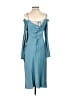 Lulus 100% Polyester Solid Teal Cocktail Dress Size S - photo 2