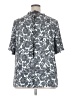 Lane Bryant Damask White Silver Short Sleeve Blouse Size 22 - 24 Plus - photo 2