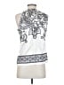 Cache Silver Sleeveless Silk Top Size S - photo 2