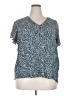 Lane Bryant Blue Short Sleeve Top Size 22 - photo 1