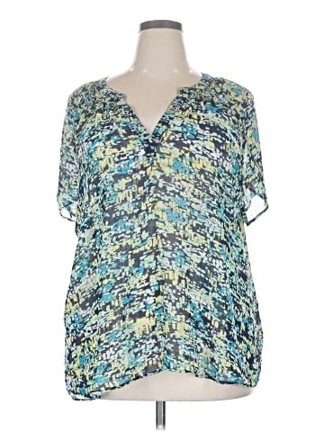 a.n.a. A New Approach Short Sleeve Blouse (view 1)