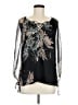 Ella Moss 100% Silk Black 3/4 Sleeve Silk Top Size M - photo 1