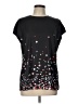Assorted Brands Floral Black Short Sleeve T-Shirt Size L - photo 1