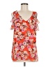CAbi 100% Polyester Orange Short Sleeve Blouse Size M - photo 1
