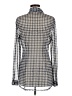 CAbi Houndstooth Blue Long Sleeve Blouse Size M - photo 2