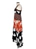MSK 100% Rayon Print Orange Black Casual Dress Size S - photo 5