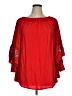 Feathers 100% Rayon Red 3/4 Sleeve Blouse Size XL - photo 1