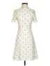 H&M 100% Polyester Polka Dots Ivory Casual Dress Size 0 - photo 1