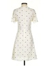 H&M 100% Polyester Polka Dots Ivory Casual Dress Size 0 - photo 2