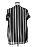 Darling 100% Polyester Stripes Black Short Sleeve Blouse Size XL - photo 2