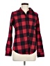 Chaps 100% Cotton Plaid Red Long Sleeve Button-Down Shirt Size M - photo 1