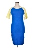 Lularoe Color Block Blue Casual Dress Size XL - photo 1