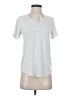 Green Envelope Stripes Silver Gray Short Sleeve T-Shirt Size XS - photo 1
