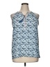 fleur bleue 100% Polyester Blue Sleeveless Blouse Size XL - photo 1
