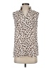 Premise Studio 100% Polyester Animal Print Brown Sleeveless Blouse Size XS - photo 1