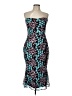 Fate 100% Polyester Graphic Teal Cocktail Dress Size L - photo 1