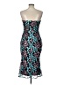 Fate 100% Polyester Graphic Teal Cocktail Dress Size L - photo 2