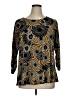J.t.b. Gold Black 3/4 Sleeve Top Size 1X - photo 1