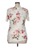 Agenda White Short Sleeve Blouse Size XL - photo 2