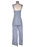 Paige 100% Tencel Stripes Blue Jumpsuit Size S - photo 2
