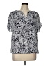 Jones & Co 100% Polyester Blue Short Sleeve Blouse Size L - photo 1