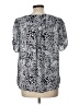 Jones & Co 100% Polyester Blue Short Sleeve Blouse Size L - photo 2