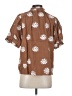 Never A Wallflower Brown Short Sleeve Blouse Size XS - photo 2