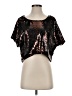 Bebe 100% Polyester Black Short Sleeve Top Size S - photo 1