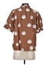 Never A Wallflower Brown Short Sleeve Blouse Size XS - photo 2