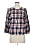 Isabella Sinclair 100% Cotton Plaid Blue 3/4 Sleeve Blouse Size S - photo 1