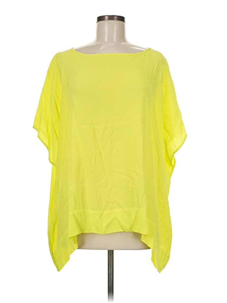 Pre-owned Diane Von Furstenberg Poncho In Yellow
