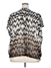 Pleione Chevron-herringbone Silver Short Sleeve Blouse Size XL (estimated) - photo 2