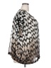Pleione Chevron-herringbone Silver Short Sleeve Blouse Size XL (estimated) - photo 4