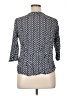 Stylus 100% Rayon Chevron-herringbone Black 3/4 Sleeve Blouse Size XL - photo 2
