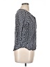 Stylus 100% Rayon Chevron-herringbone Black 3/4 Sleeve Blouse Size XL - photo 4