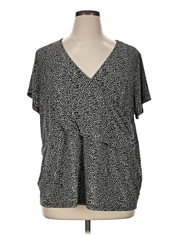 Karl Lagerfeld Paris Short Sleeve Blouse (view 1)