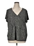 Karl Lagerfeld Paris Black Short Sleeve Blouse Size 1X - photo 1