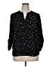 Daniel Rainn Stars Black 3/4 Sleeve Blouse Size XL - photo 1