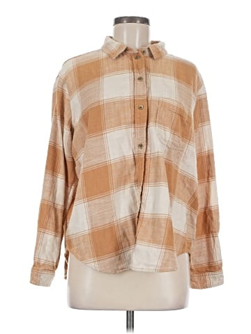 American Eagle Outfitters Long Sleeve Button-Down Shirt (view 1)