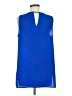 Pleione 100% Polyester Blue Sleeveless Blouse Size M - photo 2